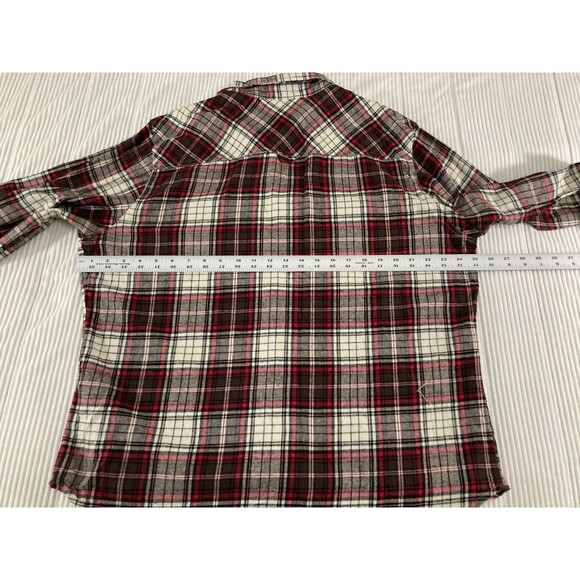 Paper Denim & Cloth Men’s XL Red Plaid Flannel Shirt Button Up Casual - Picture 8 of 9